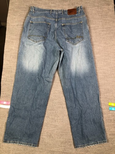 Vintage Phat Farm Jeans Mens 36x31 Blue Baggy Loose Y2K Medium Wash Tag 38 - Picture 12 of 16