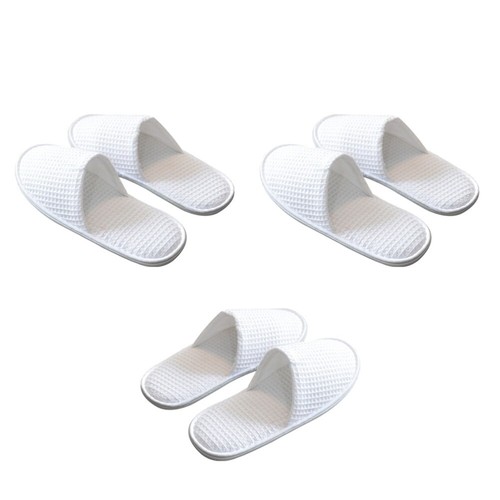 3 Pair Anti-slip Slippers House for Guests Spa Disposable Travel - Picture 7 of 11