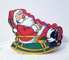 Vintage Santa Clause Napping Cardboard Christmas Decoration