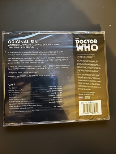 Doctor Who Original Sin Big Finish CD Sealed - Picture 2 of 2