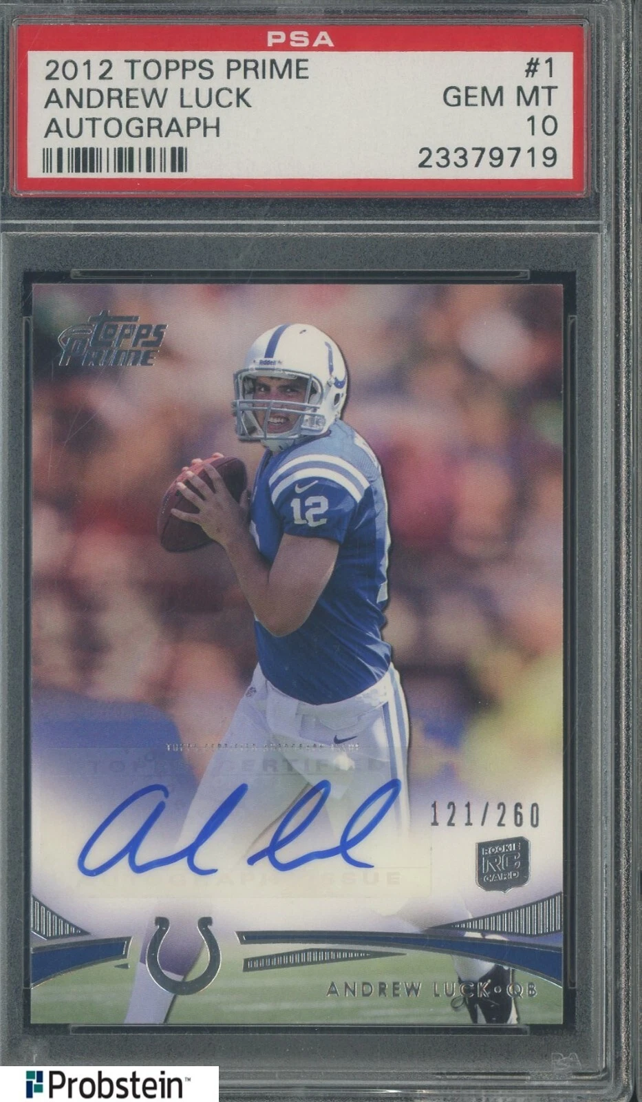 Andrew Luck Topps Prime #1 Autograph