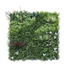 40 Inch 3D Artificial Boxwood Wall Hedge Mat Panels Outdoor Grass Fence Style#4