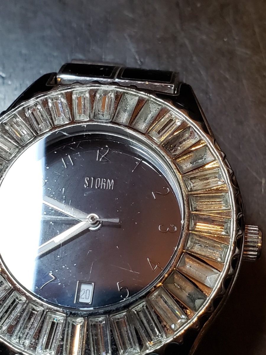 Estate Find: Storm Nemoni Diamante 42mm Ladies Quartz Rhinestone Fashion Watch View 3