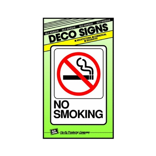new hy-ko d-20 5x7 heavy duty plastic deco no smoking sign