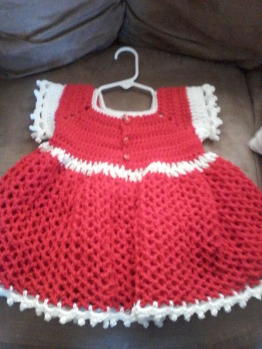 Various Colors Little girls homemade crocheted dresses