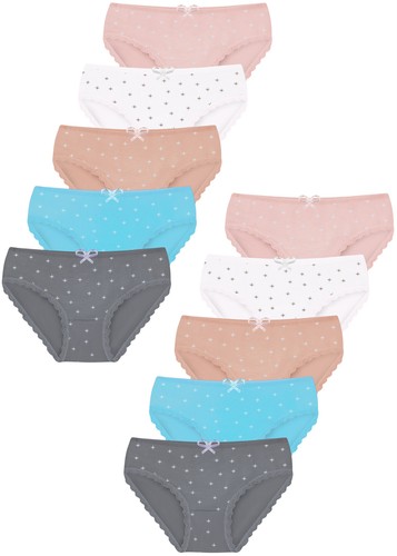 10 Mädchen Slips Unterhosen Unterwäsche Panty Kinder Baumwolle Hipster 92-170 - Bild 1 von 64