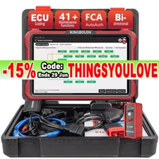2025 Kingbolen K10 ELITE PROS V+ Car Diagnostic Tool OBD2 Scanner ECU Coding FCA