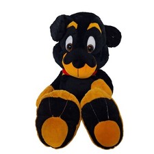 Black Brown Rottweiler Large Puppy Dog Plush Stuffed Animal 28"