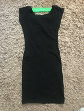 Quontum Ladies Womens Bodycon Style Dress (Black) Size Small - Good Condition