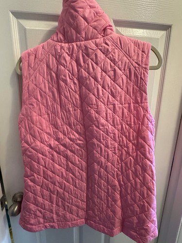 T by Talbots Barbie Pink Puffer Vest M EUC - Picture 3 of 3