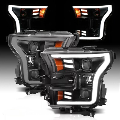 Für Ford F150 15 - 17 Projector Scheinwerfer LED Tube 2017 16 2015 2016 schwarz