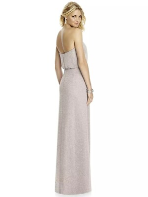 blouson bridesmaid dress V-Neck Blouson A-Line Chiffon Bridesmaid Dress in Bronzer, Bronzer / 14 main image 1