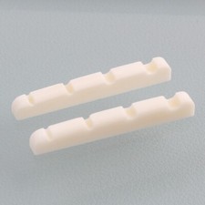 2PCS 4 String Bone Electric Bass Slotted Nut 38mm Flat Bottom