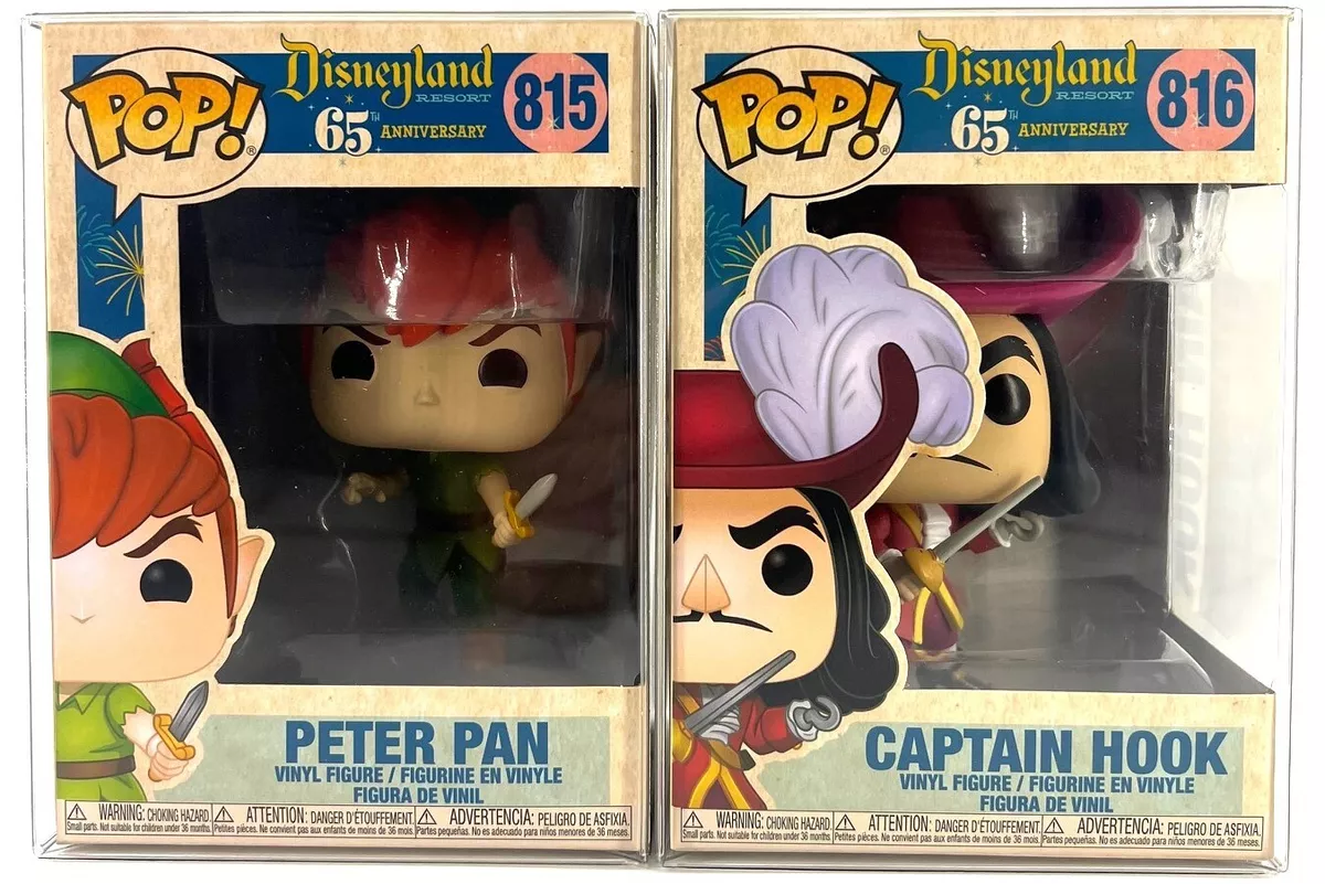 Funko Pop! Disney Peter Pan Captain Hook #816 & Perter Pan #815 Set of 2  Commons