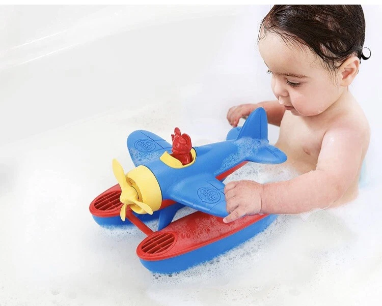 Juguete de baño hidroavión Mickey Mouse plástico 100 % reciclado Green Toys hecho en EE. UU. Foto 3 de 4