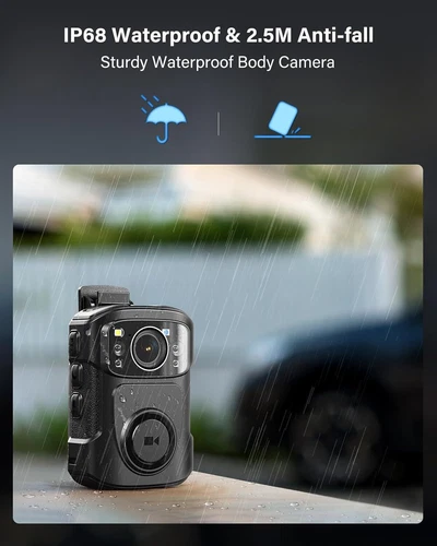 BOBLOV B4K5 4K Body Camera 256G Police Body Camera w/ GPS,3400mAh 11H Recording - Picture 5 of 7