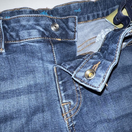 There Abouts kids Girls Denim Jean Shorts Size 14 Dark Blue Wash Belt Pull on - Picture 6 of 11