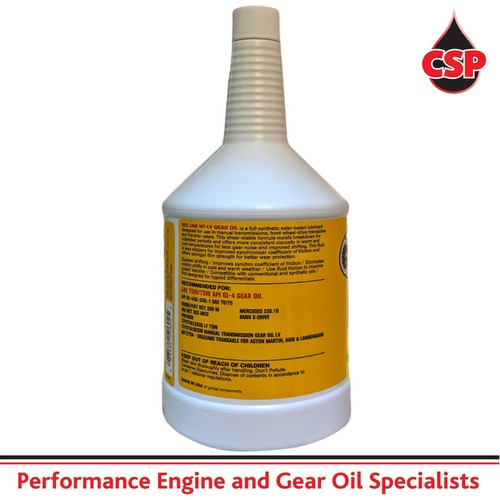 Red Line MTLV 70W/75W GL4 Manual Transmission Gear Oil 1 US Quart