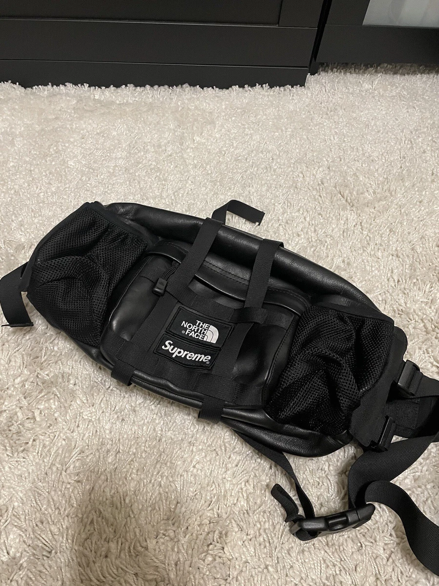 Supreme x The North Face Leather Mountain Waist Bag 'Black’