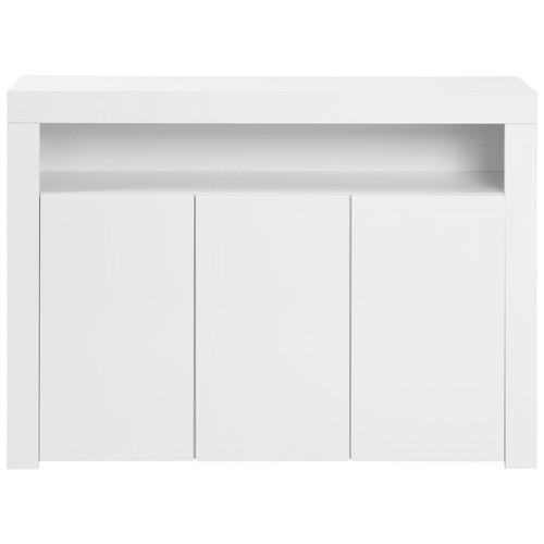 Sideboard mit LED-Leuchten Kommode Wohnzimmer Schrank Anrichte Weiß Hochglanz - Bild 7 von 10