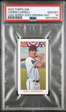 2023 Topps 206 Low Series CORBIN CARROLL Opening Day Variation Rookie PSA 10 