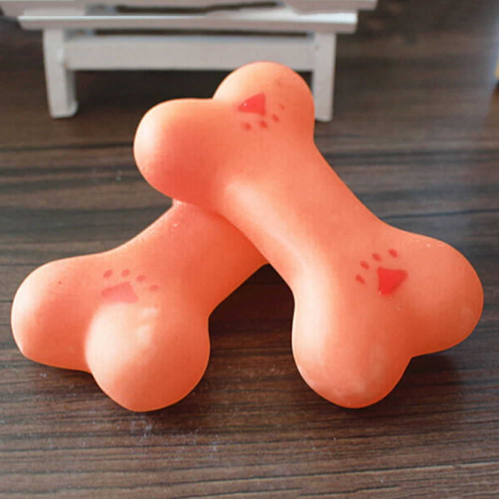 Pet Dog Ball Teeth Silicone Toy Chew Squeaker Squeaky Sound Dog Puppy Play ToyS*