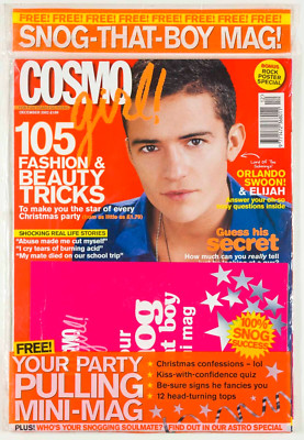ORLANDO BLOOM ELIJAH WOOD Cosmo Girl magazine December 2002 UK  Sealed free gift