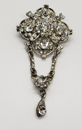 Vintage Rhinestone Pin Brooch Bling Jewelry