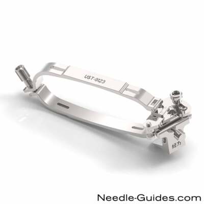 Hitachi (Aloka) UST-9115-5 Transducer Needle Guide - Reusable - Guia de biopsia