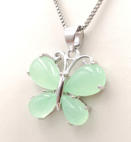Collar Colgante Genuino Púrpura Verde Multicolor Lágrima de Jade 18 KGP - Imagen 29 de 30