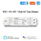 WiFi 0/1-10V + AC Triac Dimmer Push Switch Control 480W Smart Life APP for Alexa