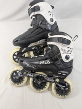 Excellent Condition Fila Houdini Pro 110mm 248 3X110 White Black Inline Skate