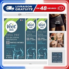 Veet Men crème dépilatoire homme zones intimes et corps 550 ml