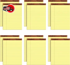 8.5 x 11.75 Legal Pads, 12 Pack, The Legal Pad Brand, Wide Ruled, Yellow Pape...