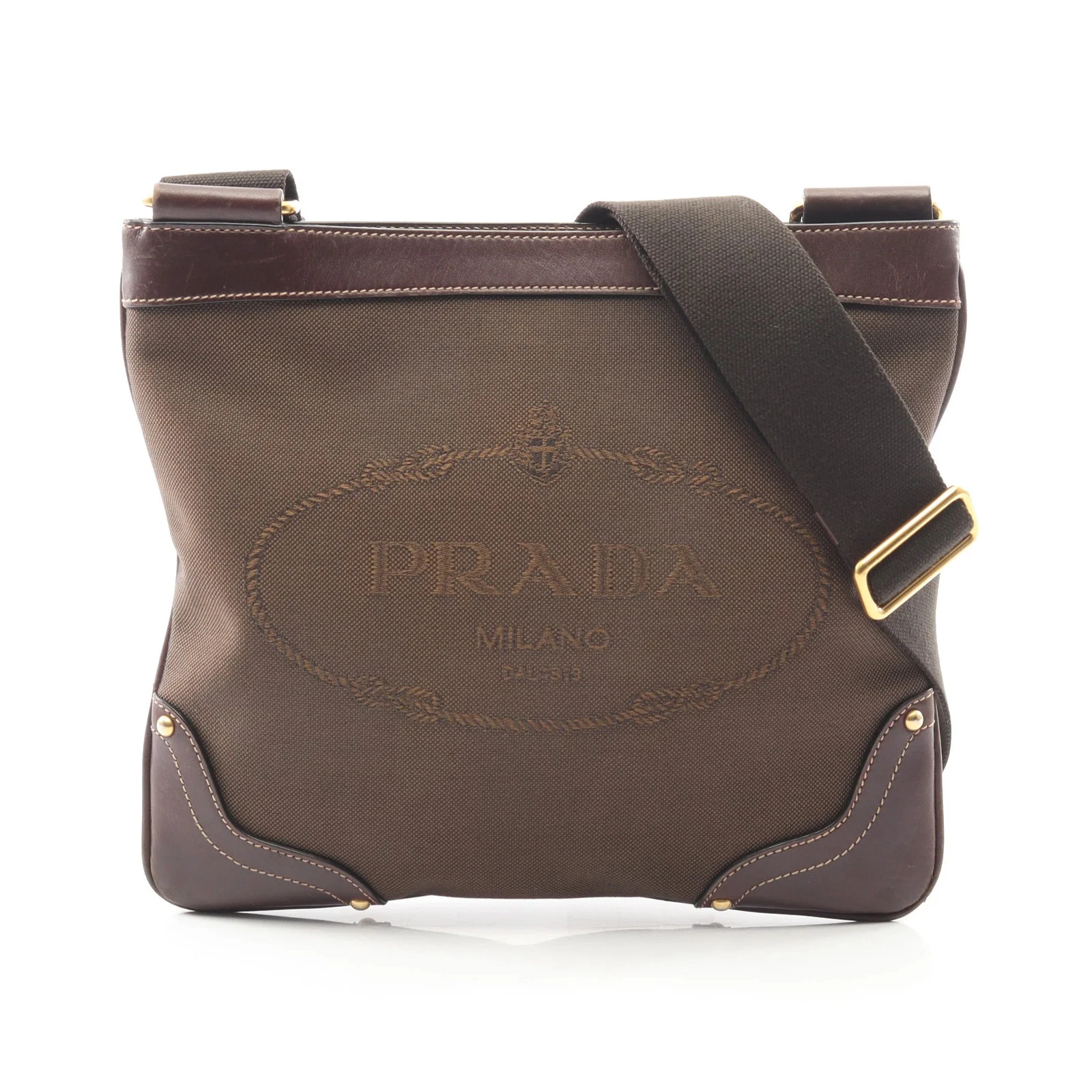 Prada — Prada Shoulder Bag Brown Leather #RCB1040