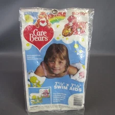 Care Bears Swim Aids Vintage Coleco 1983 Inflatable Arm Floats 7.5" x 7.5"