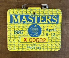 1987 Masters Badge Low # - Augusta National Golf Club - Larry Mize Champ