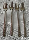 Rambler Rose Towle Sterling Silver set 4 Seafood Cocktail Fork 5.75" Vintage WOW