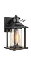 Exterior Outdoor Wall Lantern with Motion Sensor, Waterproof Dusk to Dawn Porch 