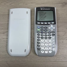 Texas Instruments TI-84 Plus Silver Edition Graphing Calculator Gray Works Clean