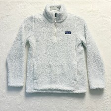 Patagonia Kids Fuzzy Fleece Pullover White Quarter Zip Size M 10