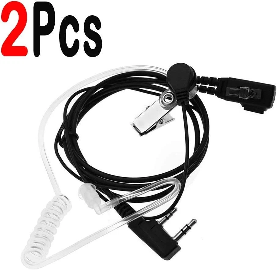 2 Pack Covert Acoustic Tube Earpiece with PTT Mic for Kenwood Two-Way Radios - Image 4 of 4