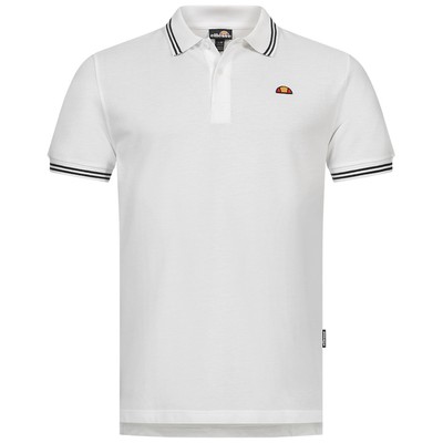 ellesse Dioran Twin Tipped Herren Casual Polo-Shirt Regular Passform weiß neu
