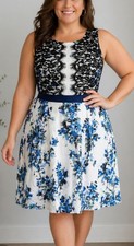 KARL LAGERFELD PARIS Party Chic Multicolor Sleeveless Floral Lace Dress 12