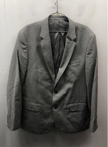 The Black Tux Men's Gray 100% Merino Wool Italian Fabric Blazer Jacket Sz 44R