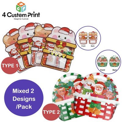 50pcs Christmas Gift Mylar Plastic Stand Up Zip Seal Bag Christmas Gift Pouch