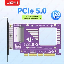PCIe 5.0 to U.2 SFF-8639 Adapter, 128Gbps GEN5 U.2 SSD to PCIE X4 X8 X16