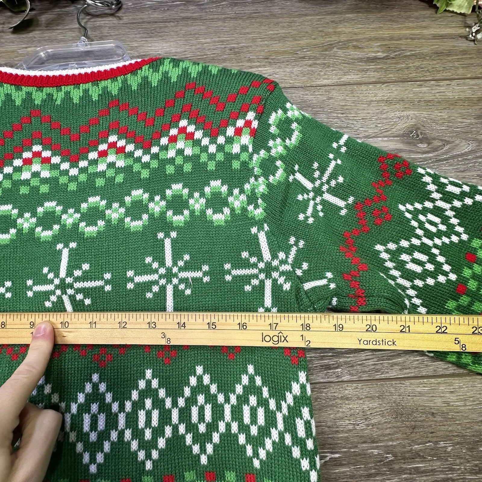 Ugly Christmas Sweater COW Antlers & Bell Holly Holiday Time Size Small (34-36)