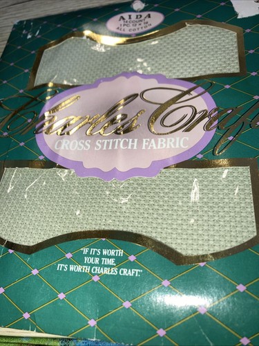 Charles Craft AIDA 14 Count 1PC 12x18 All Cotton Cross Stitch Fabric Misty Taupe - Picture 2 of 5