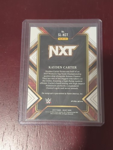2023 Select WWE Signature Selections #SLKCT Kayden Carter Flash Prizm Auto - Picture 2 of 2